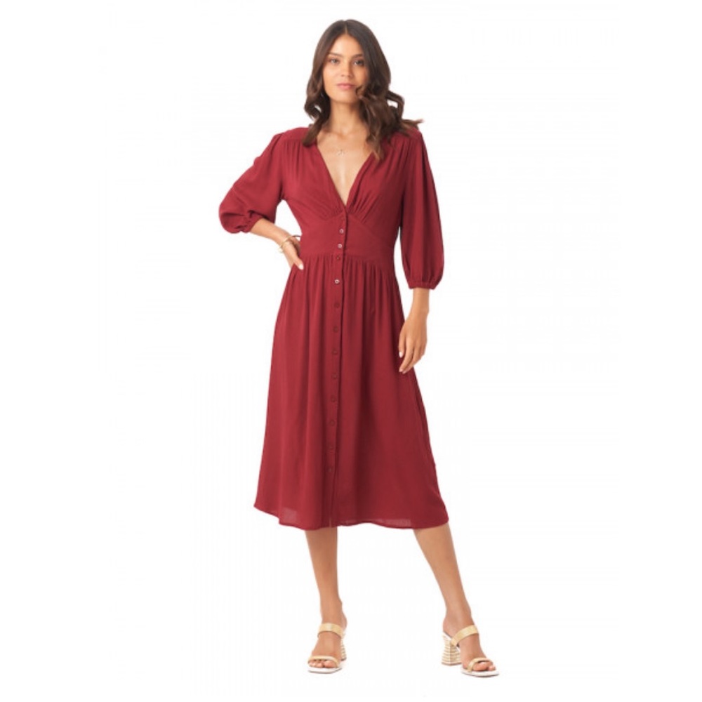 Elliana Dress in Burnt Russet